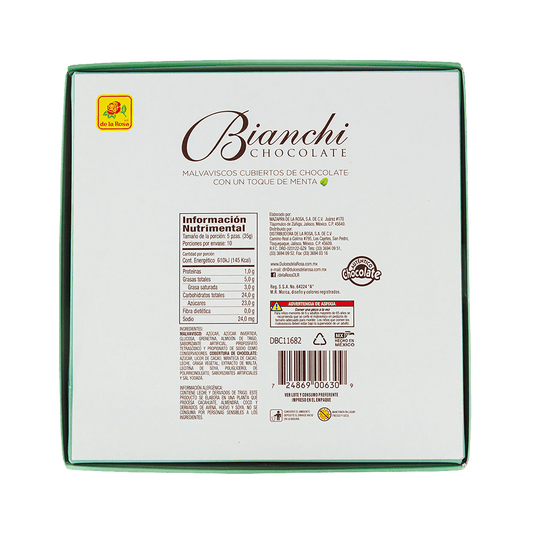 Bombón Bianchi Chocolate con Menta 50 piezas 7 grs