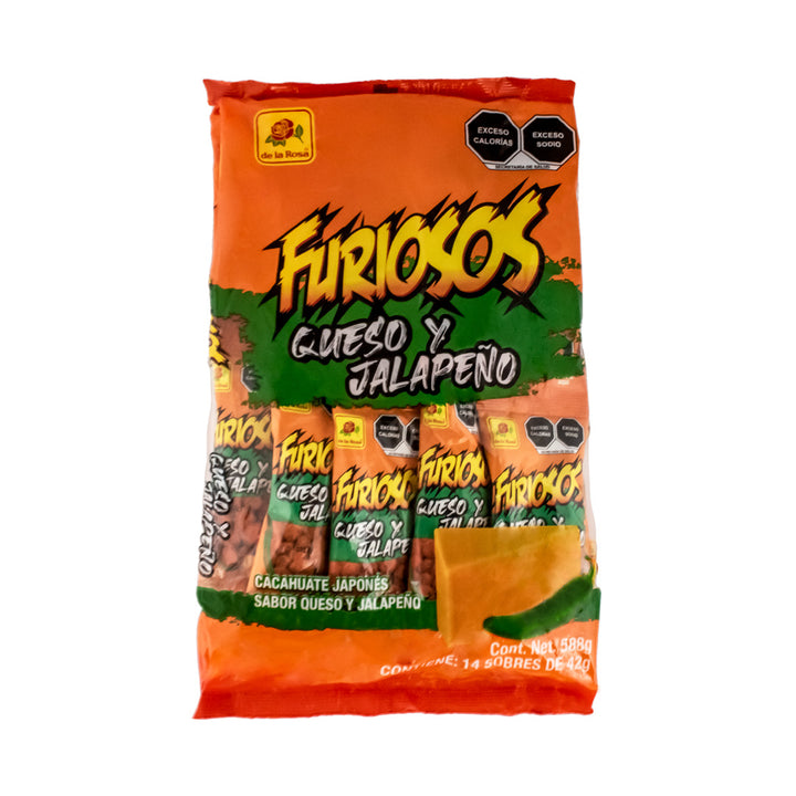 Cacahuate Japonés Furiosos Queso y Jalapeño 14 piezas de 42 grs