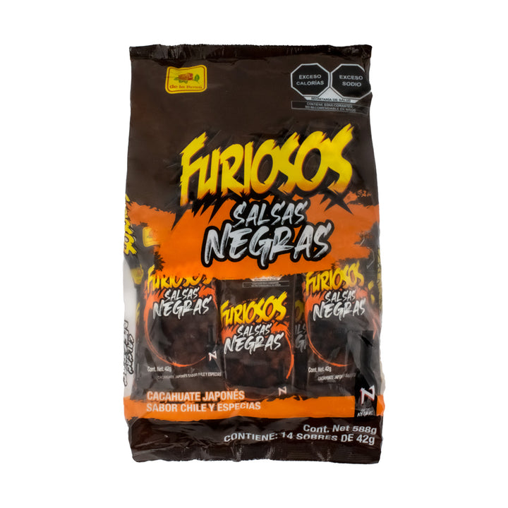 Cacahuate Japonés Furiosos Salsas Negras 14 piezas de 42 grs