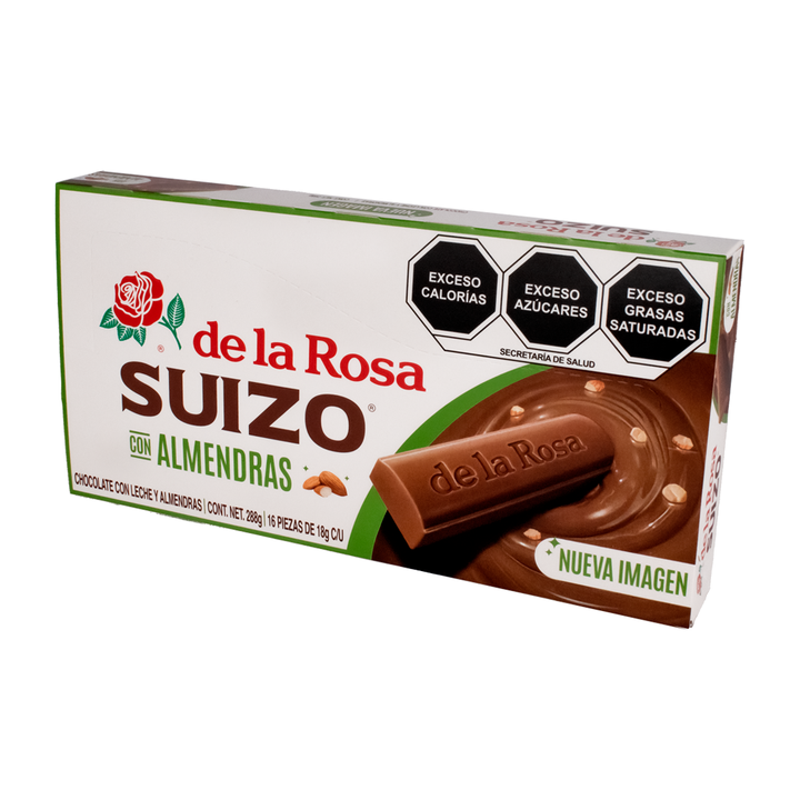 Chocolate Suizo con Almendras 16 piezas de 18grs