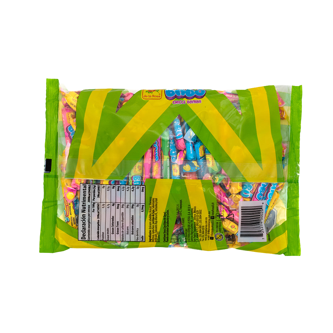 Chicle Babú sabor a frutas 100 piezas 500 grs