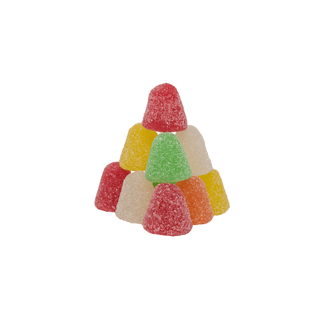 Gominas sabor cereza, fresa, naranja, piña y manzana 500 grs