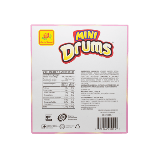 Mini Drums 24 piezas 17 grs c/u
