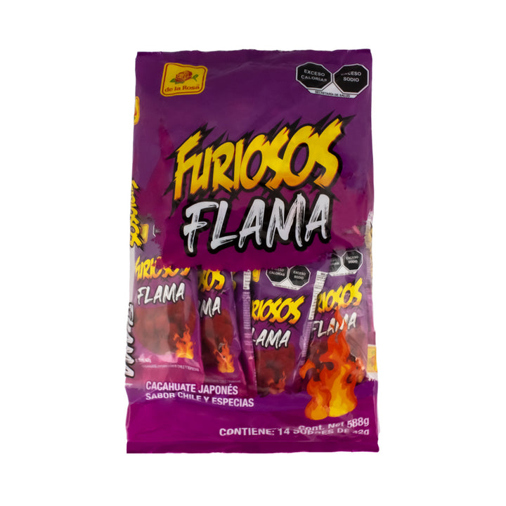 Cacahuate Japonés Furioso Flama 14 piezas de 42 grs