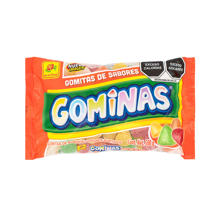 Gominas sabor cereza, fresa, naranja, piña y manzana 500 grs
