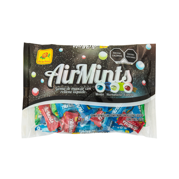 Chicle Airmints Surtido sabor Menta, Hierbabuena y Canela 70 piezas 420 grs