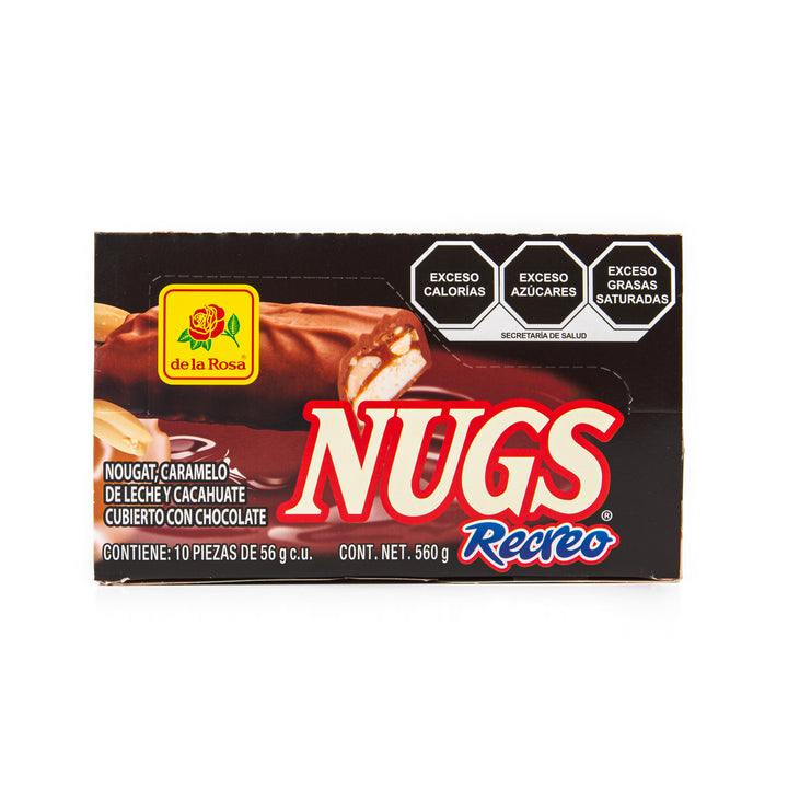 Chocolate Nugs Recreo Cajeta con Cacahuate 10 piezas 56 grs