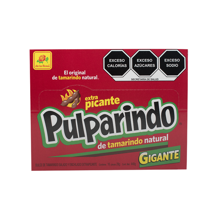Pulparindo Gigante Extra Picante 16 piezas 28 grs