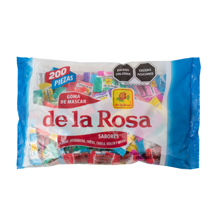 Chicle Dos Pastillas variedad de Colores 200 piezas 4.5 grs c/u.