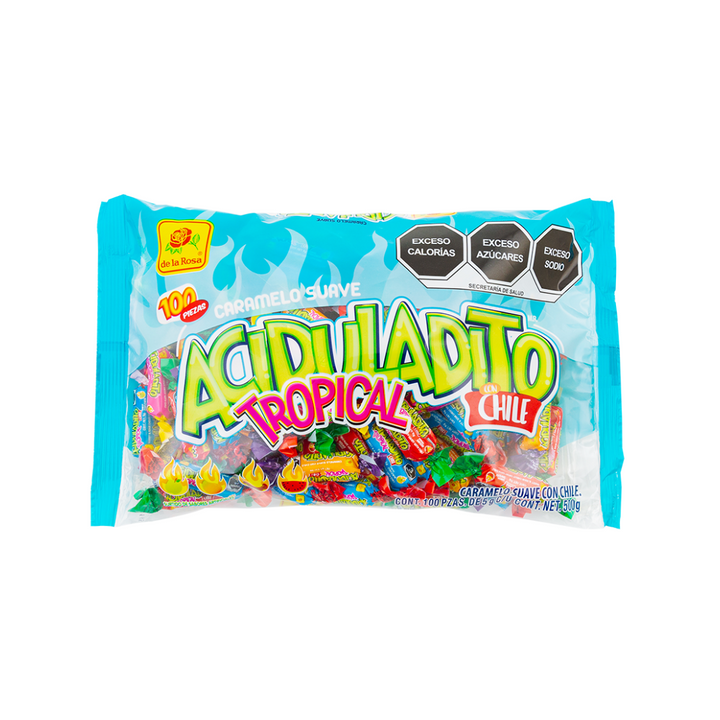 Caramelo Suave Aciduladito Tropical 100 piezas 5 grs