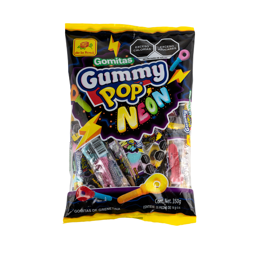 Gomitas Gummy Pop NEON 25 piezas 14 grs