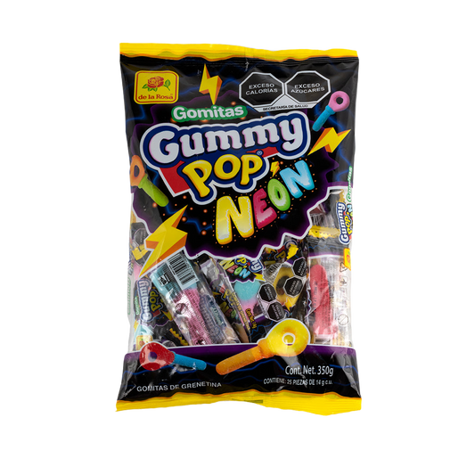 Gomitas Gummy Pop NEON 25 piezas 14 grs
