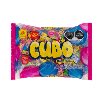 Chicle Cubo sabor a frutas 100 piezas 6 g c/u