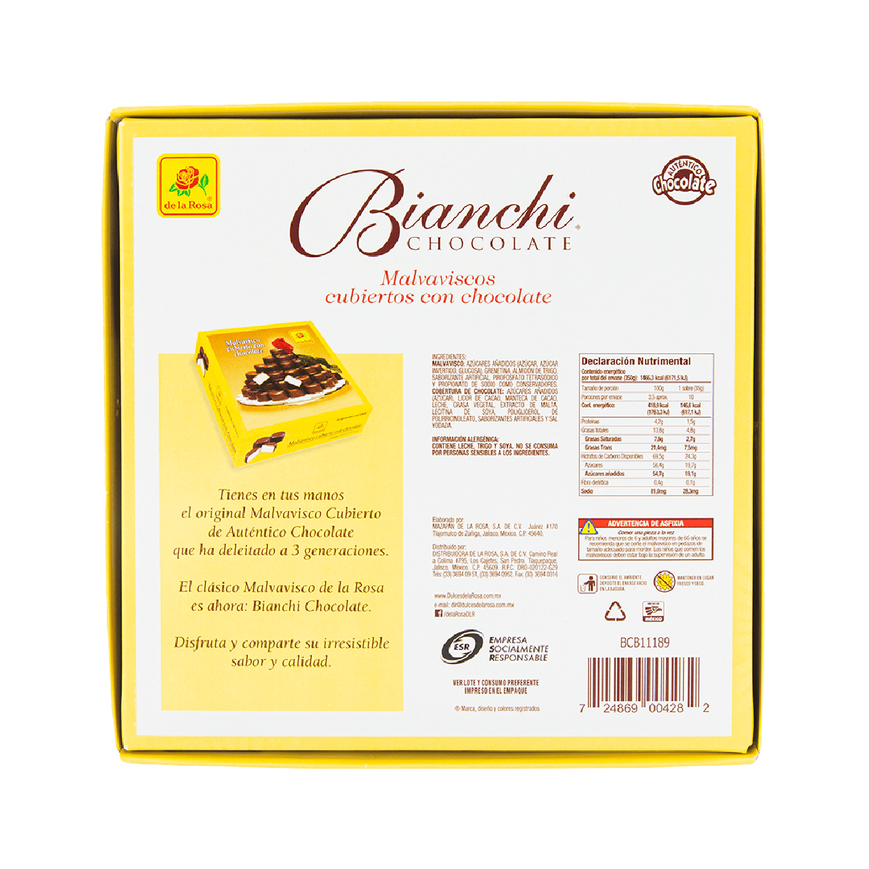 Bombón Bianchi con Chocolate 50 piezas 7 grs