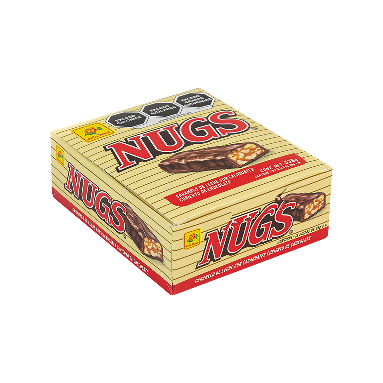 Chocolate Nugs con Cacahuate 12 piezas 28 grs