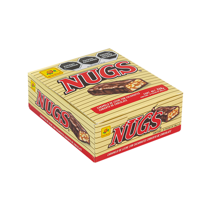 Chocolate Nugs con Cacahuate 12 piezas 28 grs