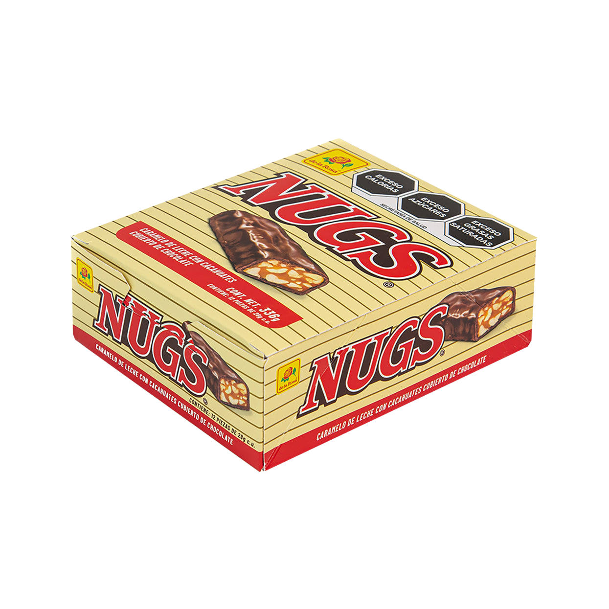 Chocolate Nugs con Cacahuate 12 piezas 28 grs