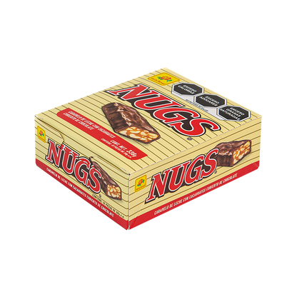 Chocolate Nugs con Cacahuate 12 piezas 28 grs