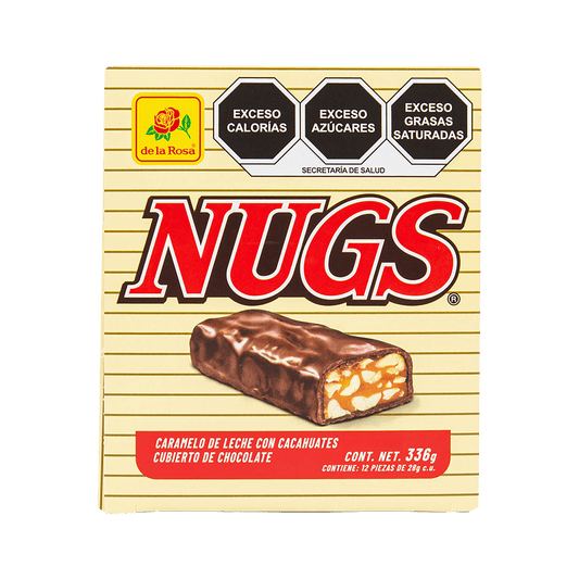 Chocolate Nugs con Cacahuate 12 piezas 28 grs