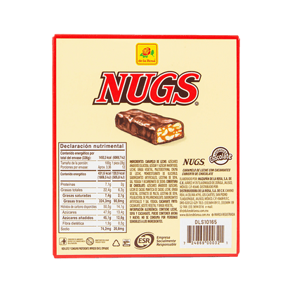 Chocolate Nugs con Cacahuate 12 piezas 28 grs