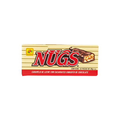 Chocolate Nugs con Cacahuate 12 piezas 28 grs