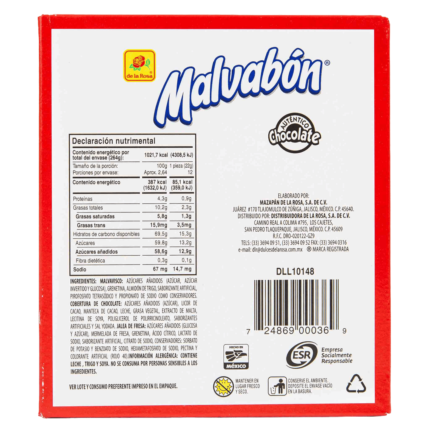Malvabón Fresa 12 piezas 22 grs