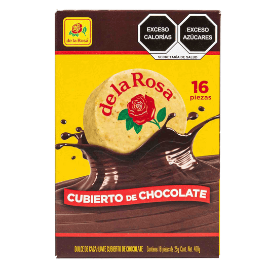 Mazapán cubierto con chocolate 16 piezas 22 grs