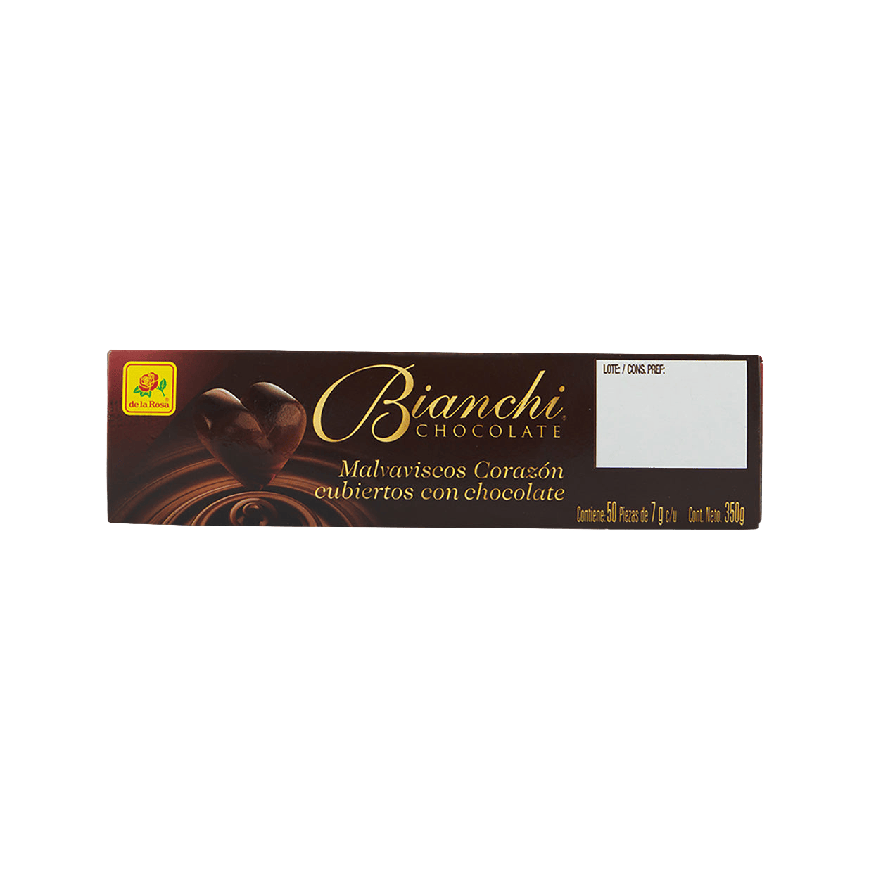 Bombón Bianchi Corazón cubierto con chocolate 50 piezas 7 grs