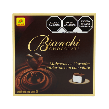 Bombón Bianchi Corazón cubierto con chocolate 50 piezas 7 grs