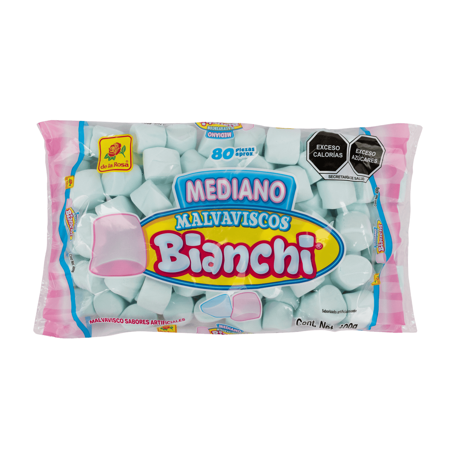 Bombón Bianchi Mediano Blanco/Rosa/Azul 400 grs