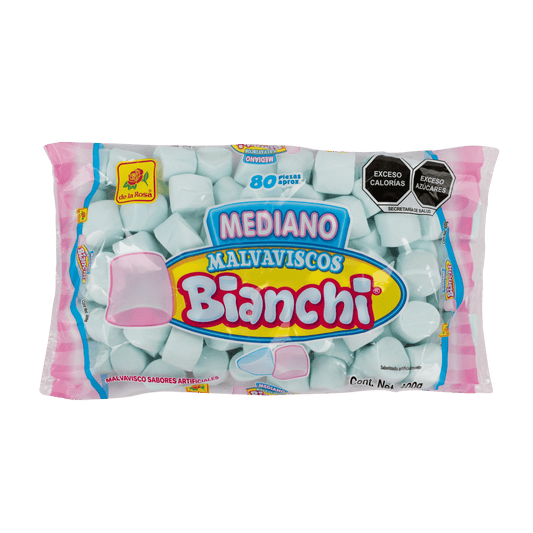 Bombón Bianchi Mediano Blanco/Rosa/Azul 400 grs