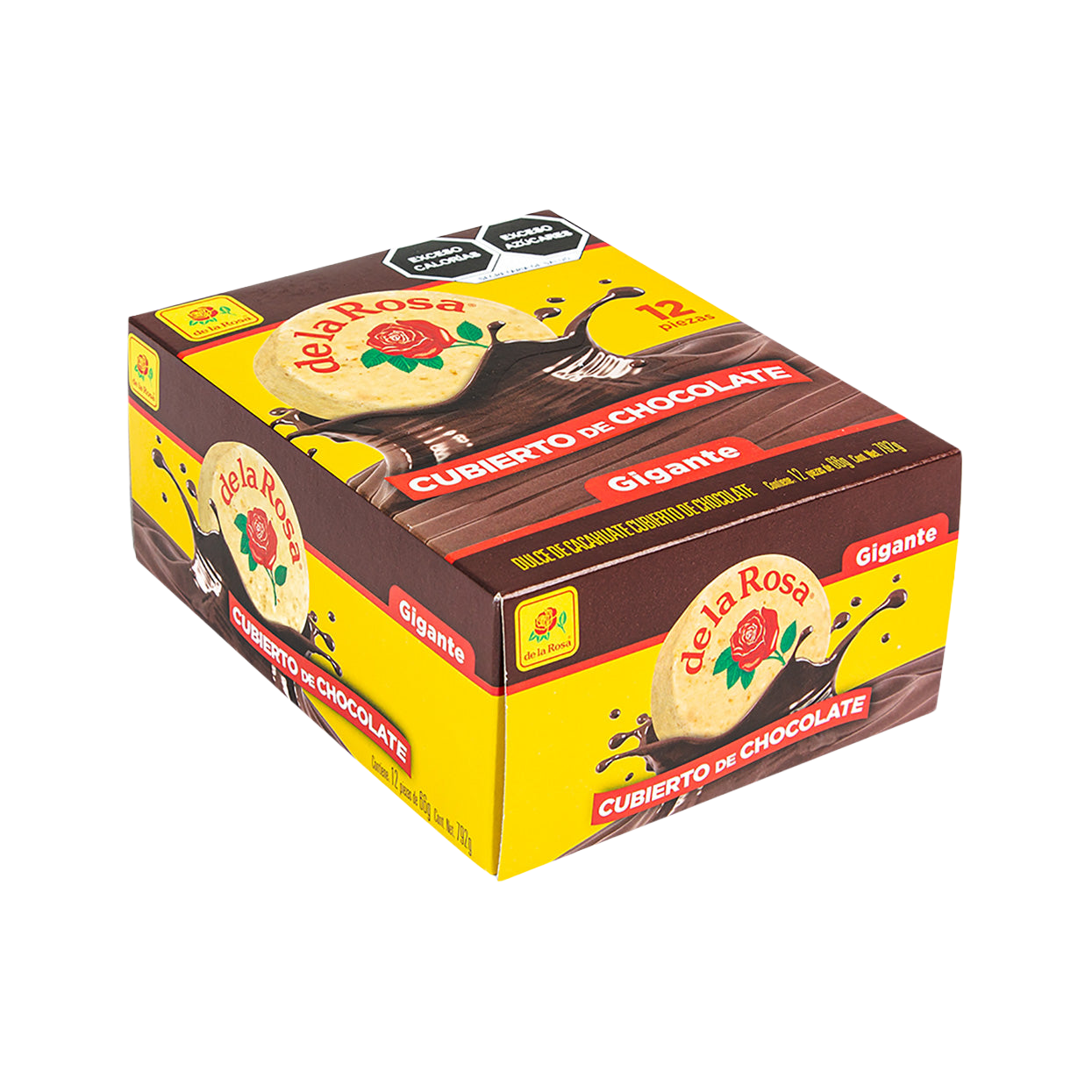 Mazapán Gigante cubierto con Chocolate 12 piezas 66 grs