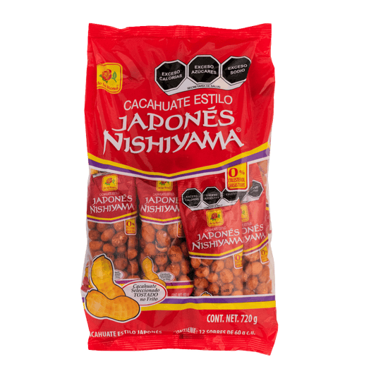 Cacahuate Japonés Nishiyama 12 piezas 60 grs