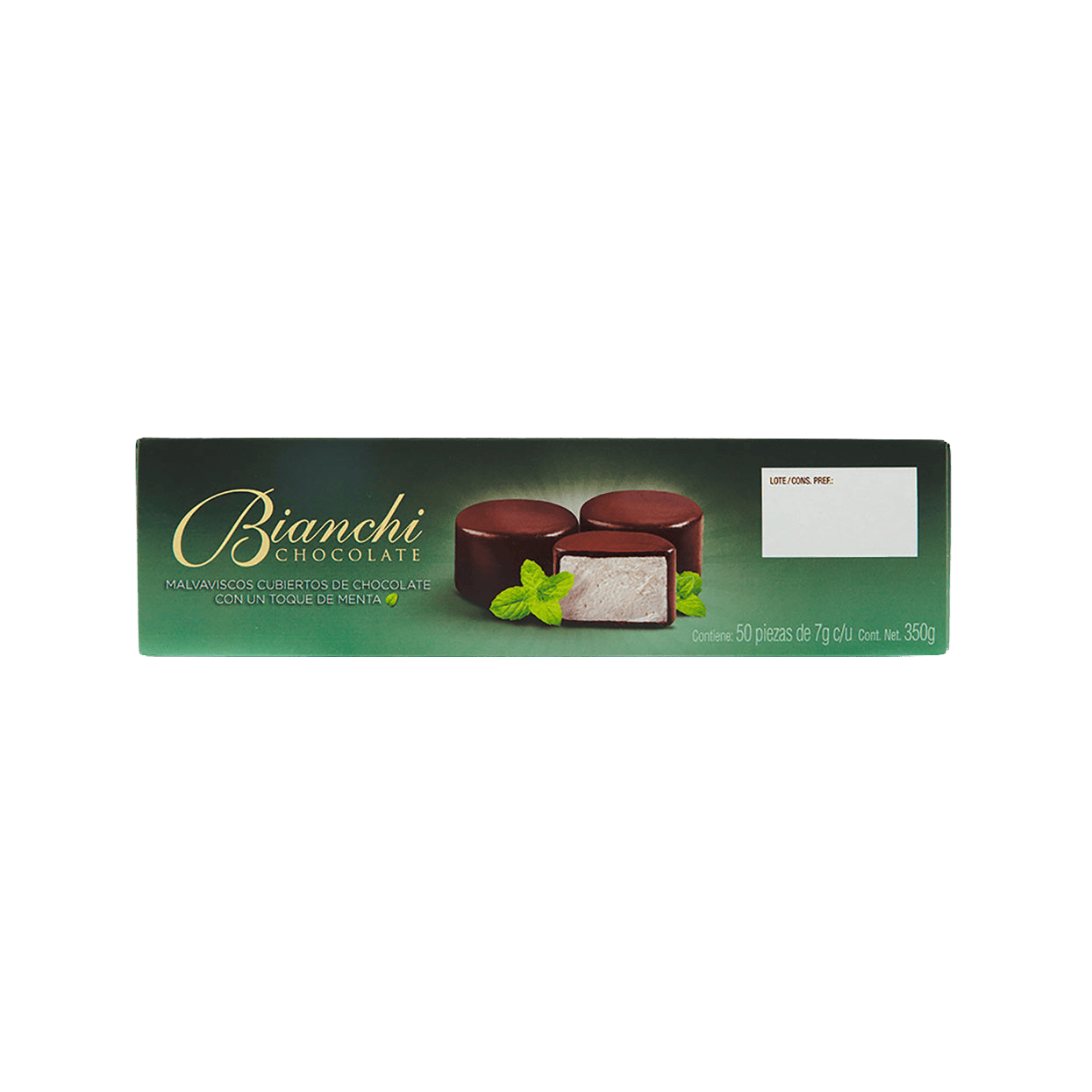 Bombón Bianchi Chocolate con Menta 50 piezas 7 grs