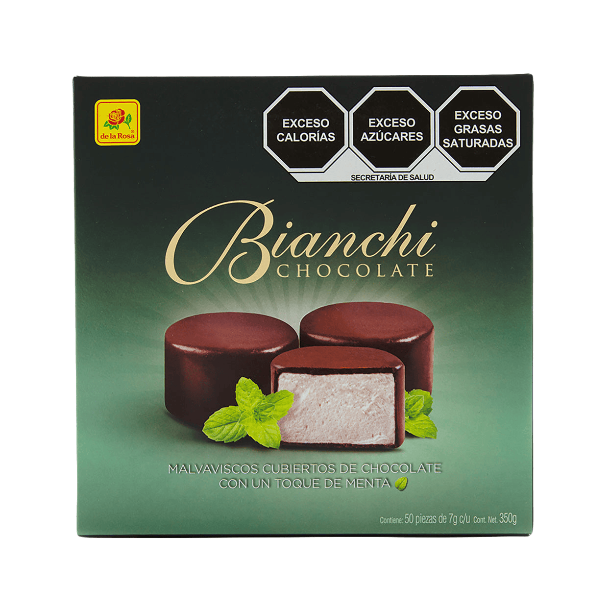 Bombón Bianchi Chocolate con Menta 50 piezas 7 grs