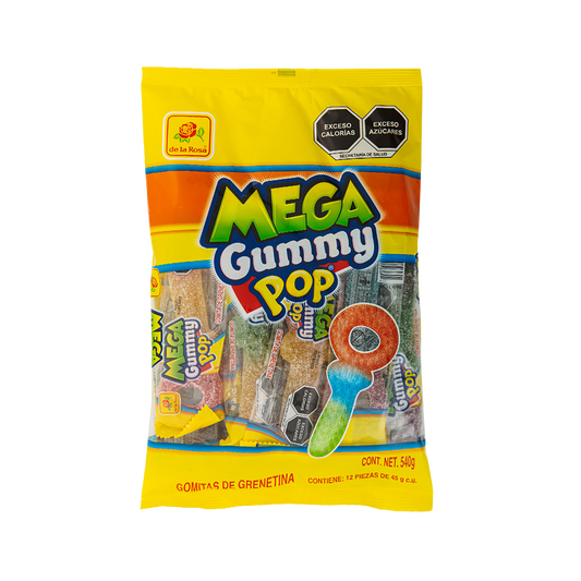 Mega Gummypop 12 piezas 45 grs