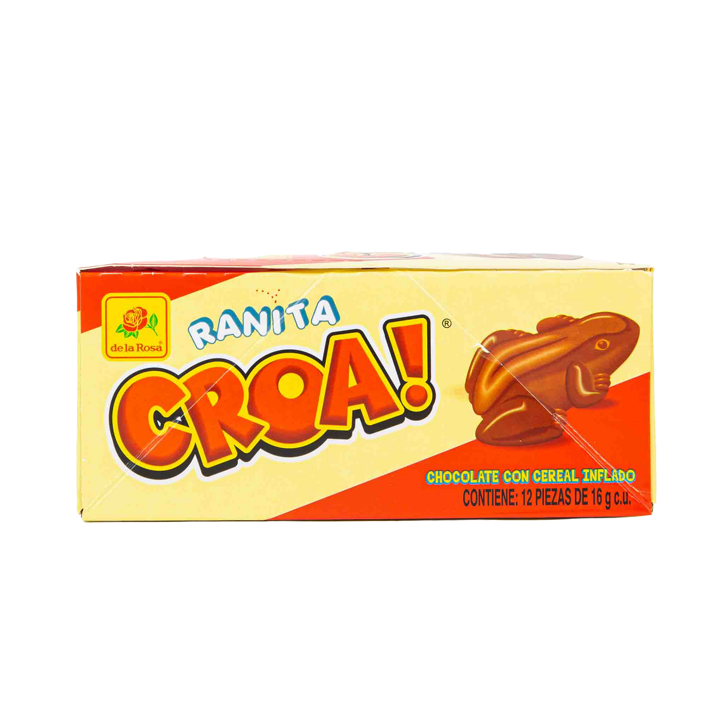 Chocolate Ranita Croa con Cereal Inflado 12 piezas 16 grs