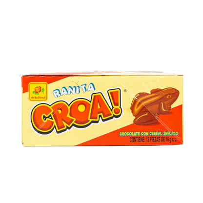 Chocolate Ranita Croa con Cereal Inflado 12 piezas 16 grs