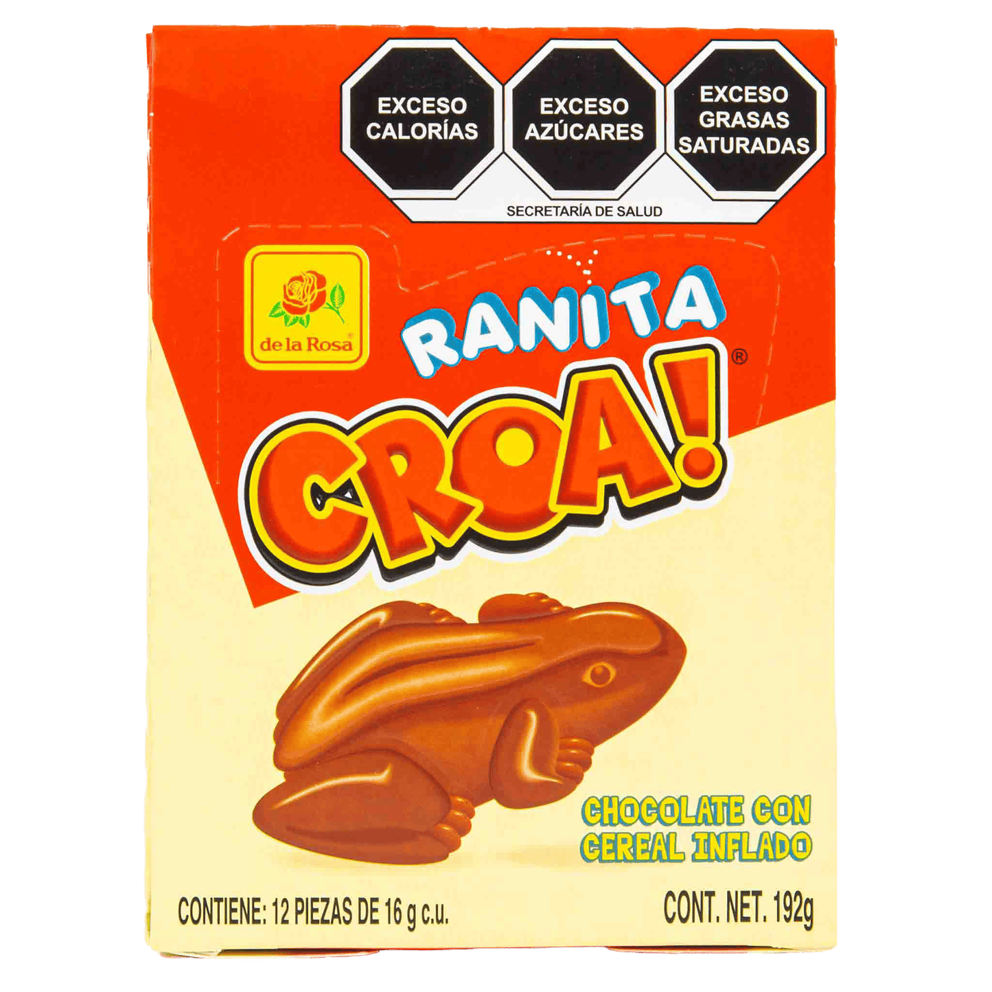 Chocolate Ranita Croa con Cereal Inflado 12 piezas 16 grs