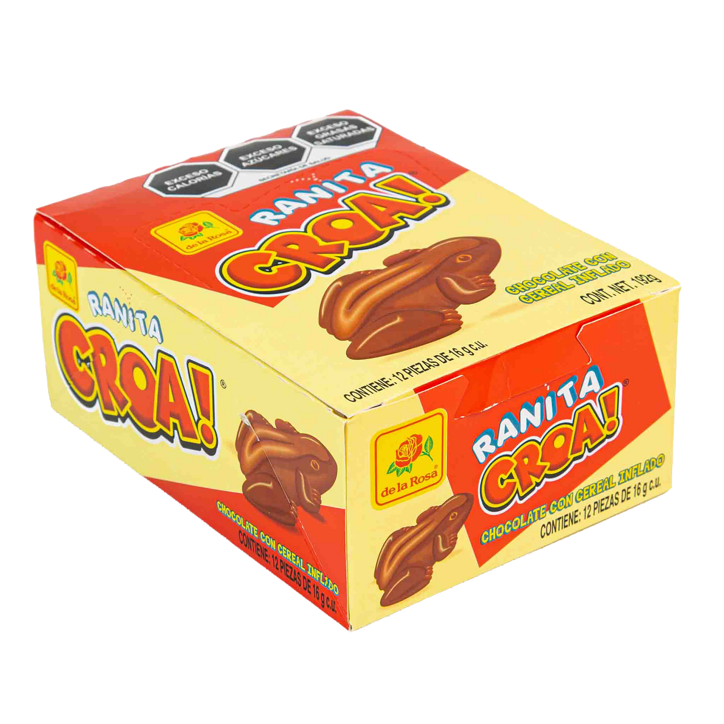 Chocolate Ranita Croa con Cereal Inflado 12 piezas 16 grs