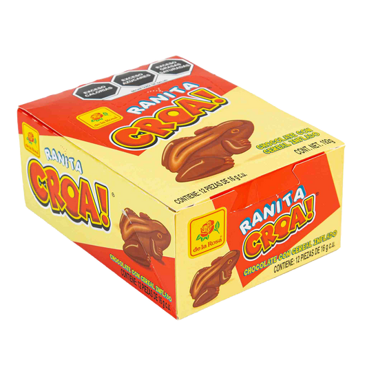 Chocolate Ranita Croa con Cereal Inflado 12 piezas 16 grs