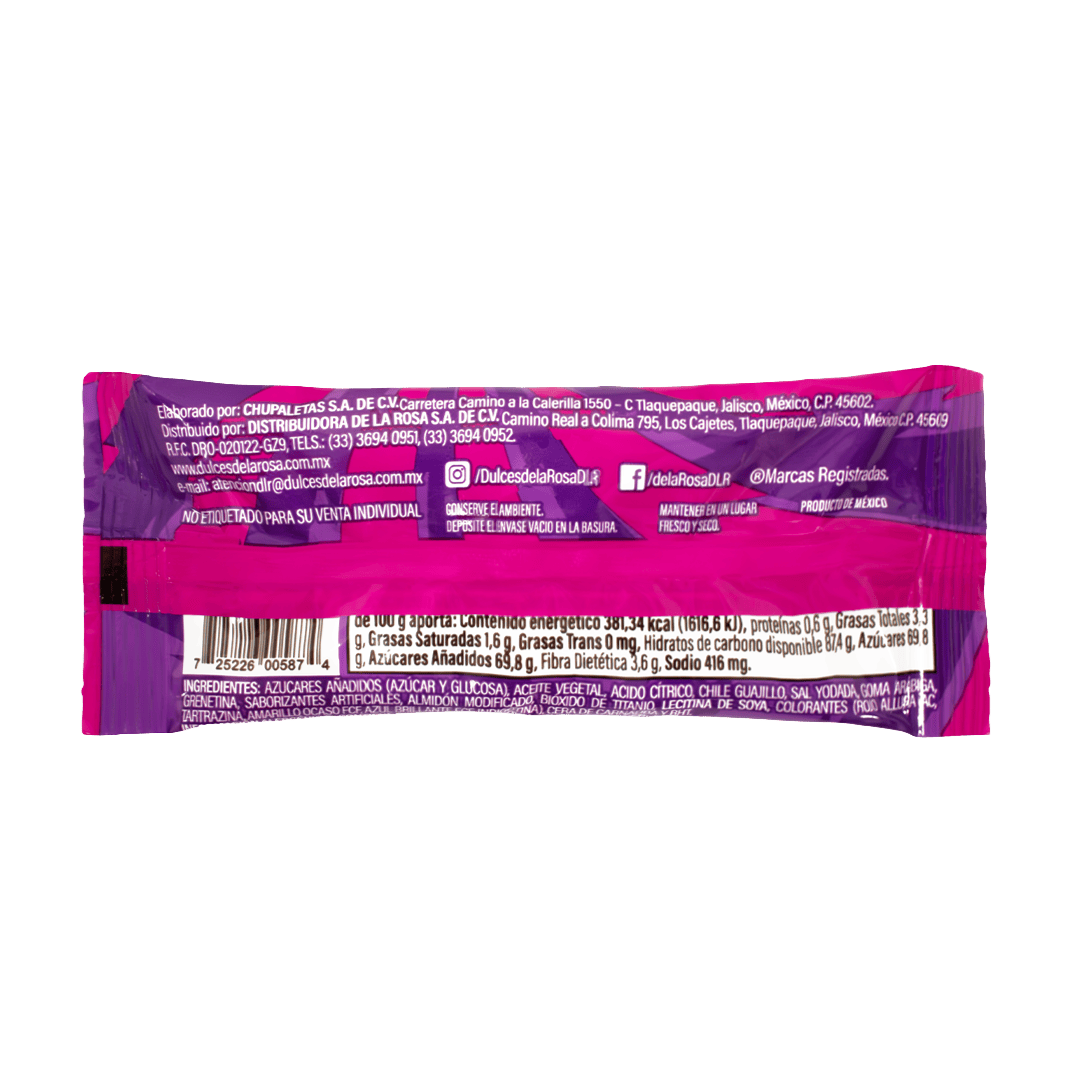 Caramelo Suave Confitado Aciduladito Cubix Con Chile