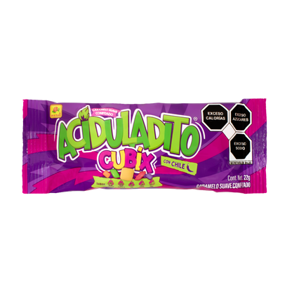 Caramelo Suave Confitado Aciduladito Cubix Con Chile