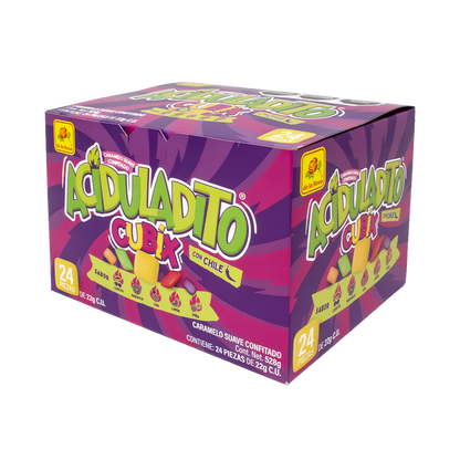Caramelo Suave Confitado Aciduladito Cubix Con Chile