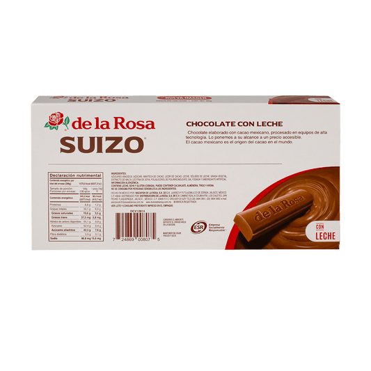 Chocolate con leche estilo Suizo 16 piezas 18 grs