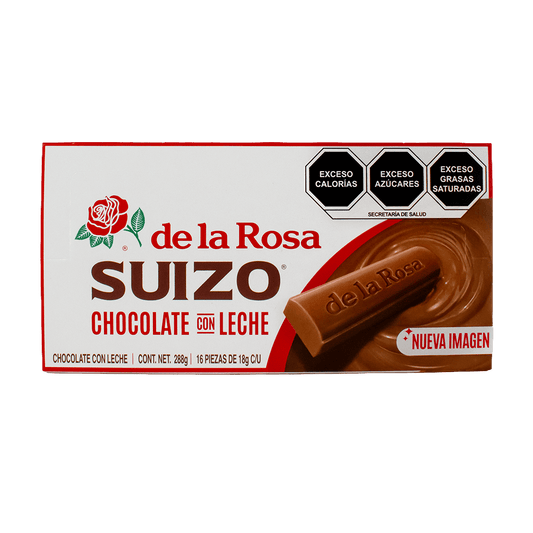 Chocolate con leche estilo Suizo 16 piezas 18 grs