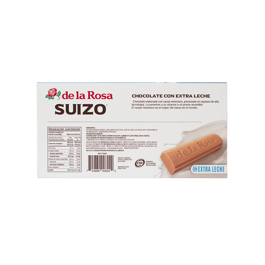 Chocolate Suizo de la Rosa con Extra Leche – 16 piezas