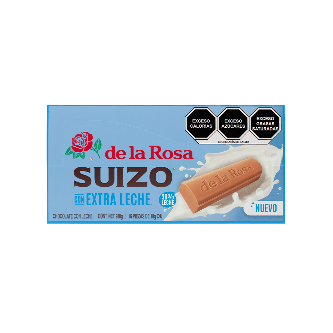 Chocolate Suizo de la Rosa con Extra Leche – 16 piezas