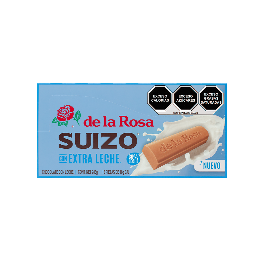 Chocolate Suizo de la Rosa con Extra Leche – 16 piezas