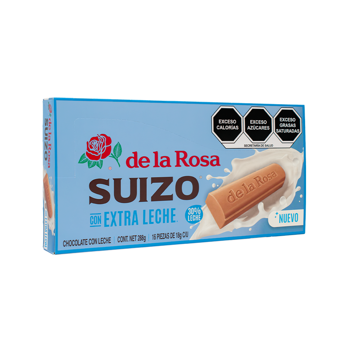 Chocolate Suizo de la Rosa con Extra Leche – 16 piezas